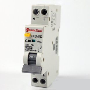 Дифф. автомат 25A 1p+N (1 модуль) 230-240 В 6кА EH(x) 1x25SD фото