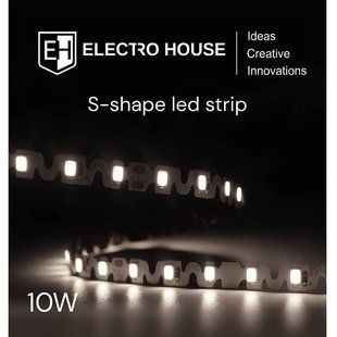 LED стрічка 10Вт 12В SMD2835 120 діодів, теплий білий 3000K, серія S-Shape, гарантія 3 роки EH-STR3S фото
