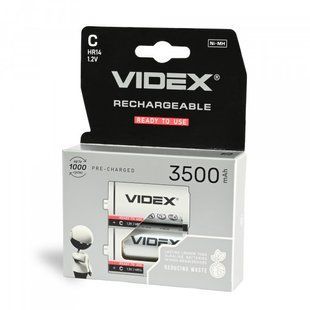 Акумулятори Videx HR14/C 3500mAh double blister/2шт HR14/3500/2DB фото