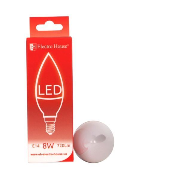 LED лампа С37 8Вт E14 4100К 720 Лм 165-265 В EH-LMP-1253 фото