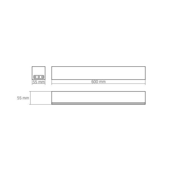 LED світильник лінійний магістральний VIDEX BNL02 24W 0.6М 5000K 220V Black VL-BNL02-24065B фото