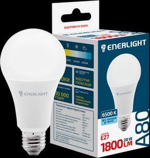 Лампа світлодіодна ENERLIGHT A80 20Вт 6500K E27 A80E2720SMDCFR фото