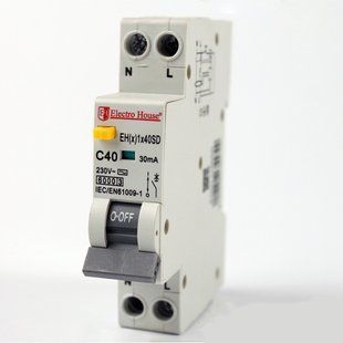 Дифф. автомат 40A 1p+N (1 модуль) 230-240 В 6кА EH(x) 1x40SD фото
