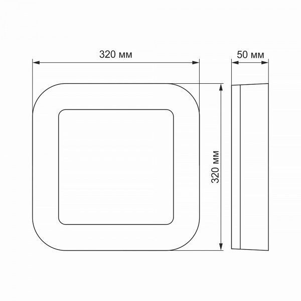 LED світильник ART IP65 квадратний VIDEX 30W 5000K VL-BHFS-305 фото