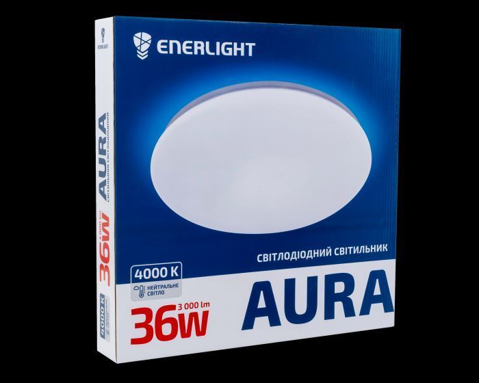 Cвітильник стельовий ENERLIGHT AURA 36Вт 4000К AURA36SMD80N фото