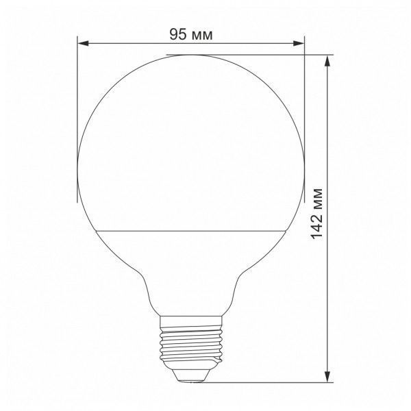 LED лампа VIDEX G95e 15W E27 4100K VL-G95e-15274 фото