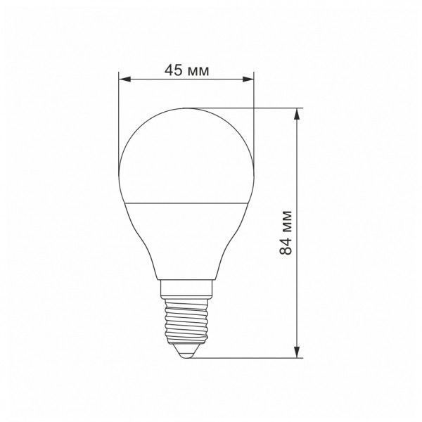 LED лампа VIDEX G45e 7W E14 4100K VL-G45e-07144 фото