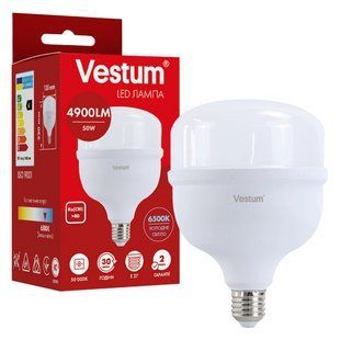 Світлодіодна високопотужна лампа Vestum T140 50W 6500K 220V E27 1-VS-1610 1-VS-1610 фото