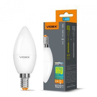 LED лампа VIDEX C37h 6W E14 4100K VL-C37h-06144 фото