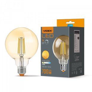 LED лампа VIDEX Filament G95FAD 7W E27 2200K дімерна бронза VL-G95FAD-07272 фото