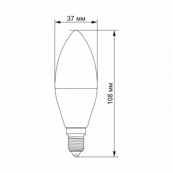 LED лампа VIDEX C37h 6W E14 4100K VL-C37h-06144 фото