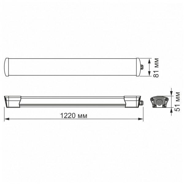 LED світильник IP65 лінійний VIDEX 40W 1,2М 5000K VL-BNW-40125 фото