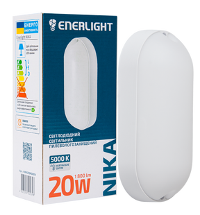 Світильник світлодіодний ENERLIGHT NIKA 20Вт 5000К IP65 NIKA20SMD80N фото