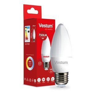 Світлодіодна лампа Vestum C37 8W 4100K 220V E27 1-VS-1309 1-VS-1309 фото