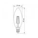 LED лампа TITANUM Filament C37 4W E14 2200K бронза TLFC3704142A фото 3