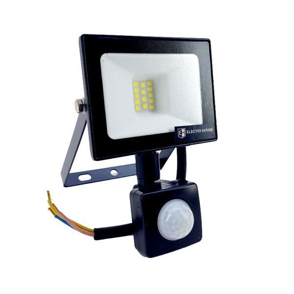 LED прожектор з датчиком руху 10Вт SMD5730, холодний білий 6500К, 900 Лм EH-LP-211 фото