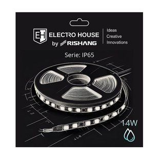 LED стрічка 14Вт 24В SMD2835 180 діодів, 378 Лм, червоний, серія IP65 Electro House by Rishang EH-STR04IP65 фото