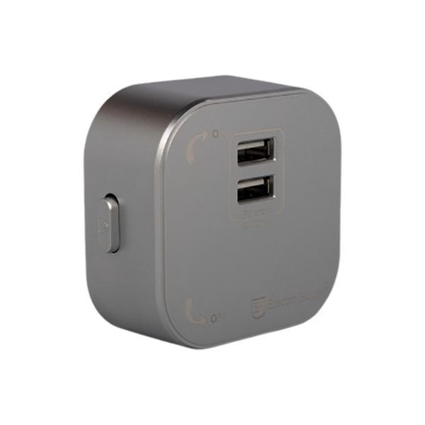 Розетка трекова подвійна USB 2.4 А, Unique Elegance Pandora (срібло) EH-PT-002 фото