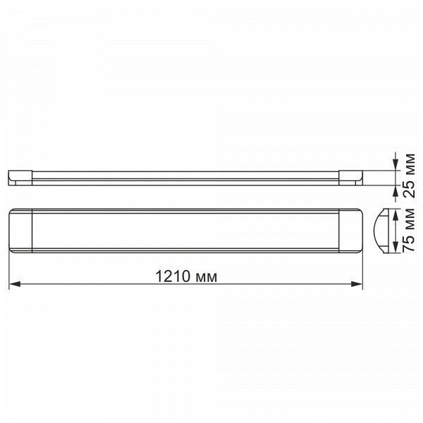LED світильник лінійний VIDEX 36W 1,2М 5000K VL-BN-36125 фото