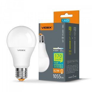 LED лампа VIDEX A60h 6.2W E27 4100K VL-A60h-62274 фото