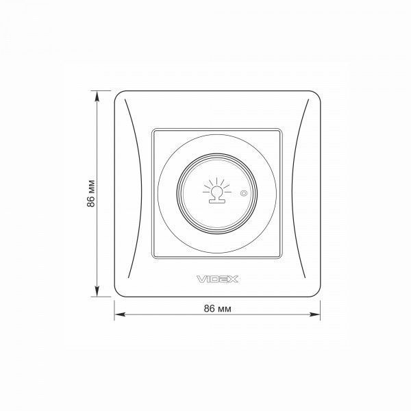 Димер 600Вт білий VIDEX BINERA VF-BNDM600-W фото