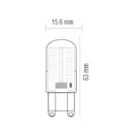 Світлодіодна лампа MEGA-5 5W G9 2700К - Зображення 2